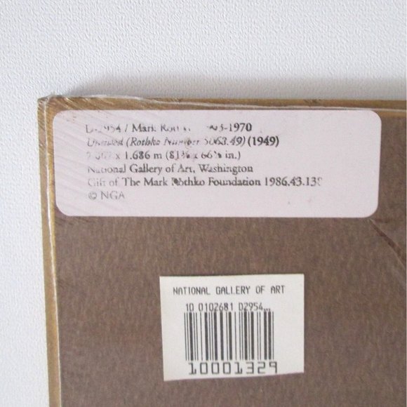 Mark Rothko Untitled Plaque Washington National Gallery Of Art D2954 - Picture 4 of 4